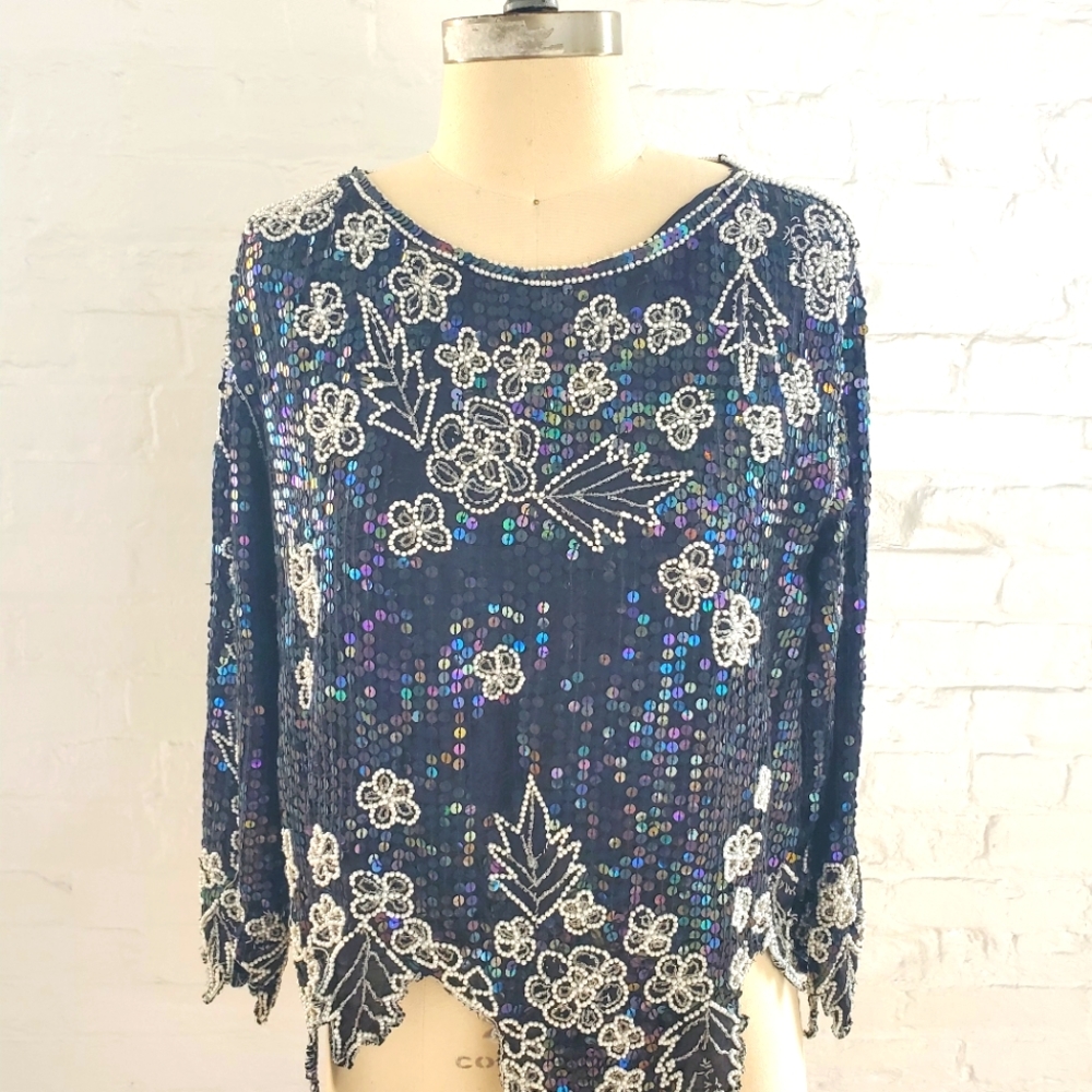 Vintage sequin top